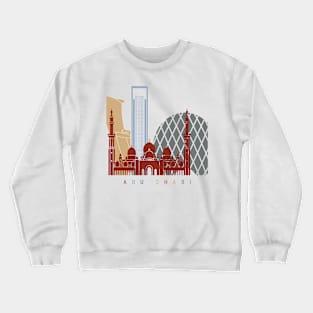 Abu Dhabi skyline poster Crewneck Sweatshirt